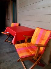 Sitzgelegenheit am Balkon